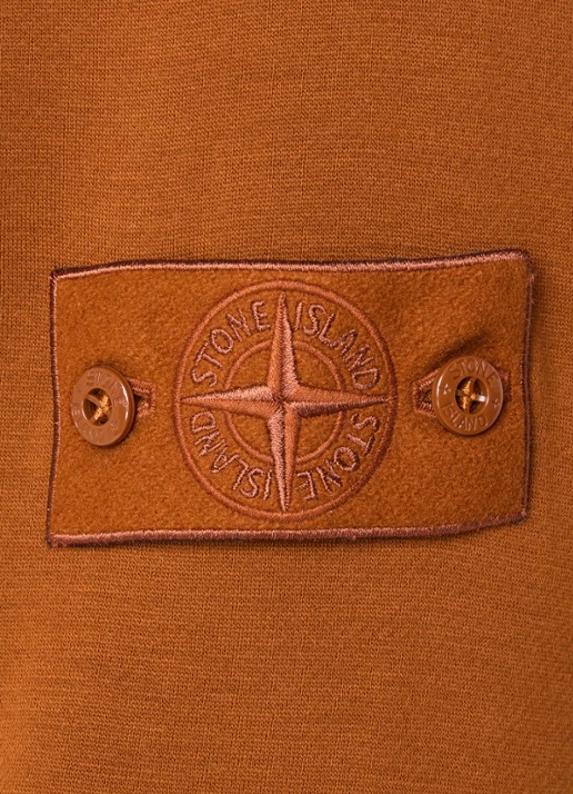 Stone Island S0F15 sweater met logo - detail 5 roodbruin