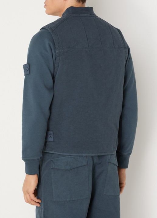 Stone Island S0F34 bodywarmer met quilt patroon - achterkant 6 indigo