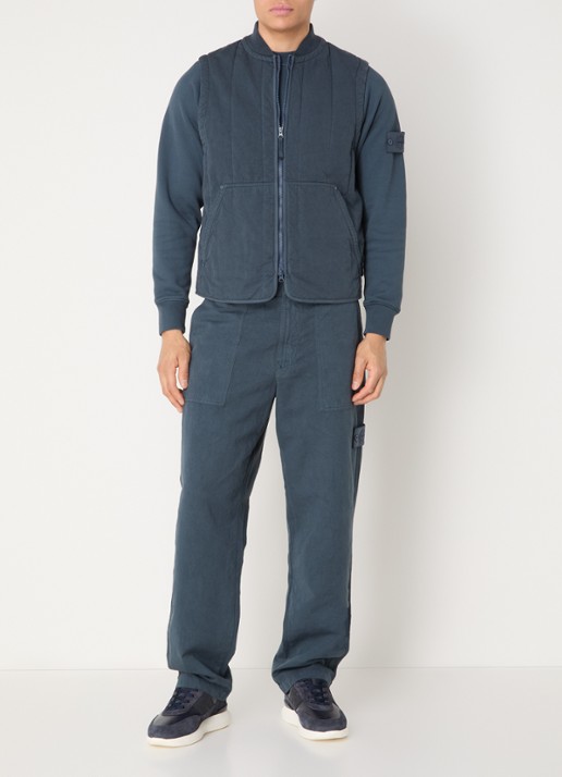 Stone Island S0F34 bodywarmer met quilt patroon - voorkant 2 indigo