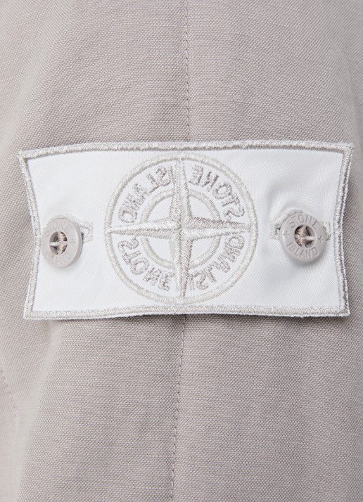 Stone Island S0F34 jack met quilt patroon en logo - detail 3 grijs