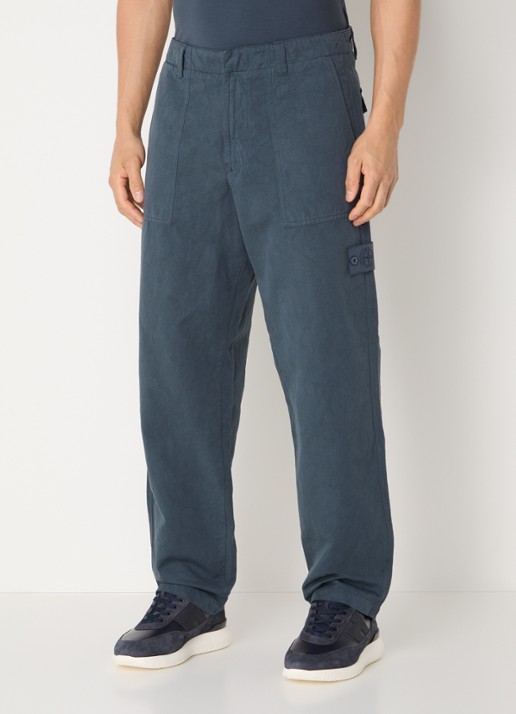 Stone Island S0F36 Tapered fit broek met logo