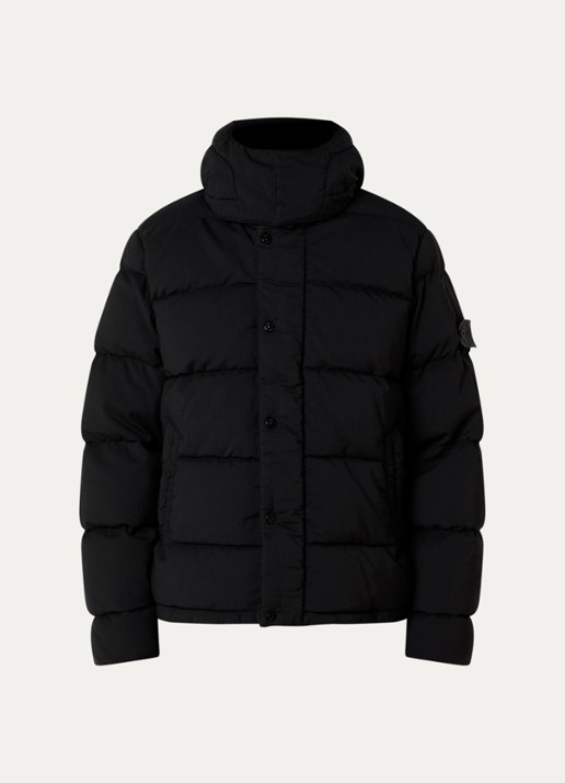 Stone Island S0F52 puffer jack van scheerwol met donsvulling en afneembare capuchon