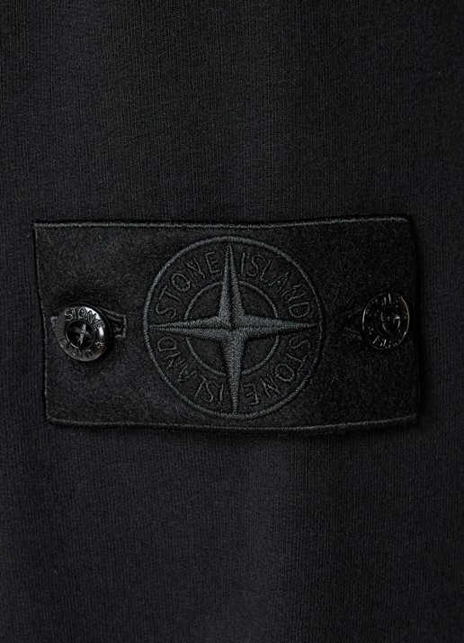 Stone Island S0F53 sweatvest met logo - detail 2 zwart