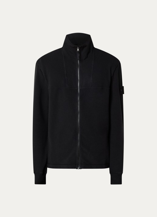 Stone Island S0F53 sweatvest met logo - voorkant 4 zwart