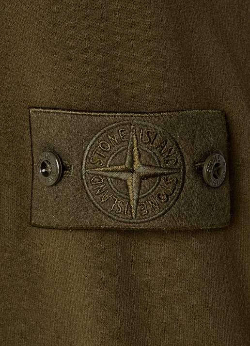 Stone Island S0F53 sweatvest met logo - detail 3 mosgroen