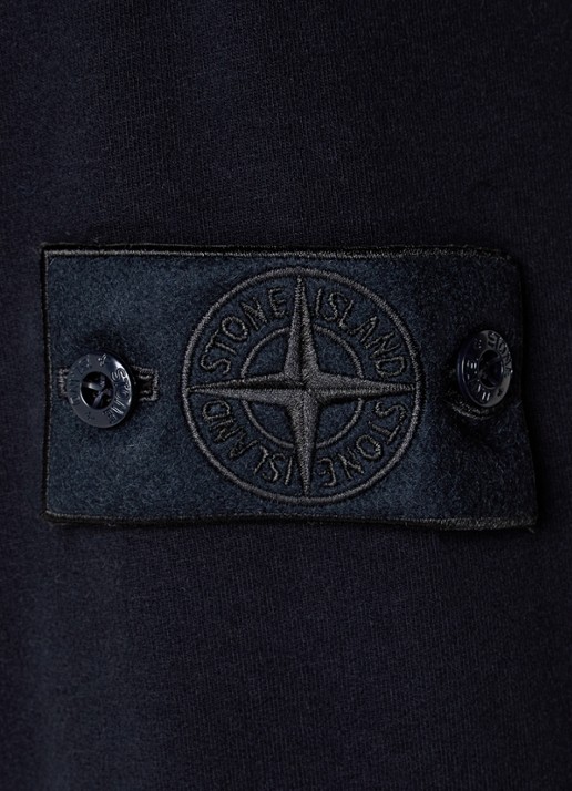 Stone Island S0F53 sweatvest met logo - detail 5 donkerblauw