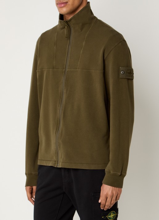 Stone Island S0F53 vest met logo - detail 2 mosgroen