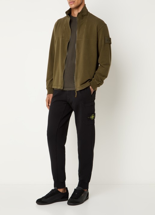 Stone Island S0F53 vest met logo - voorkant 6 mosgroen