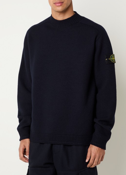 Stone Island S0IN1 fijngebreide trui van wol met logo