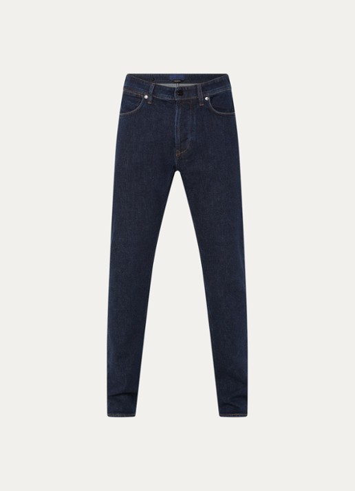 Stone Island S0J12 slim fit jeans met donkere wassing - voorkant 2 blauw