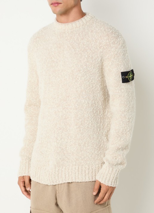 Stone Island S0N20 grofgebreide trui met logo