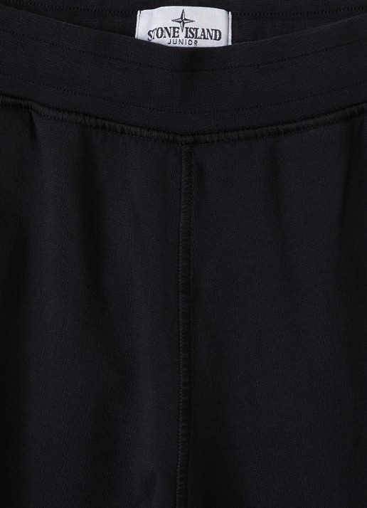 Stone Island Straight fit joggingbroek met logoborduring - detail zwart