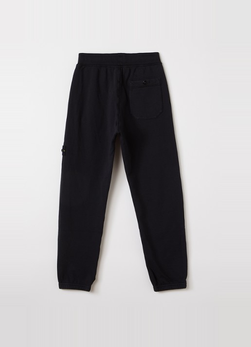 Stone Island Straight fit joggingbroek met logoborduring - voorkant 3 zwart