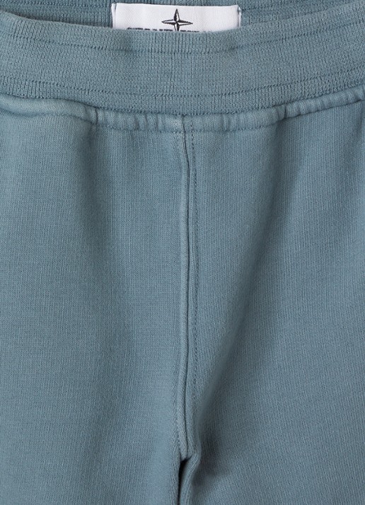 Stone Island Tapered fit joggingbroek met logo - detail blauwgrijs