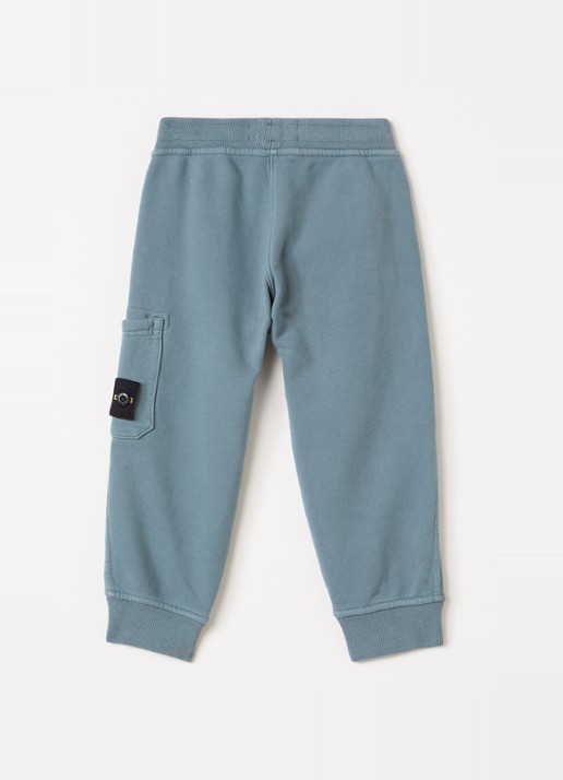 Stone Island Tapered fit joggingbroek met logo - voorkant 3 blauwgrijs