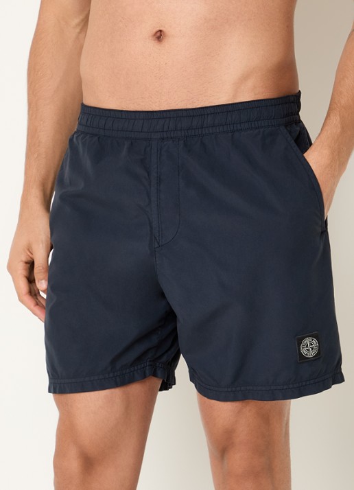 Stone Island Zwemshorts met logo en steekzakken