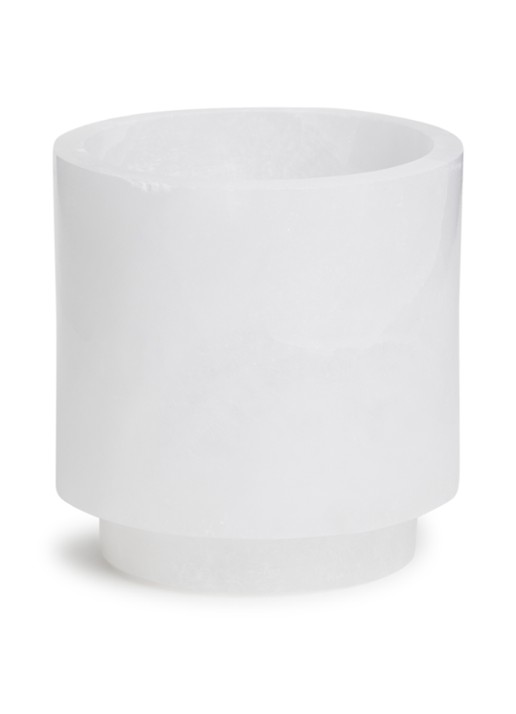 Stoned Eeny waxinelichthouder S 8 cm - voorkant wit