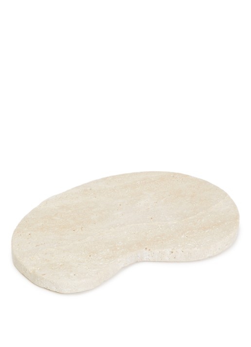 Stoned Flow serveerplank 28 cm - voorkant beige