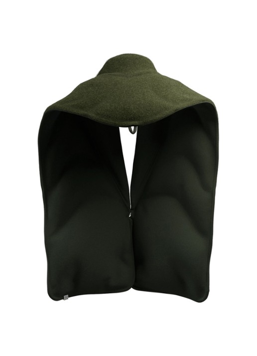 Stoov Kokoon³ XL sjaal 35 x 190 cm - achterkant mosgroen