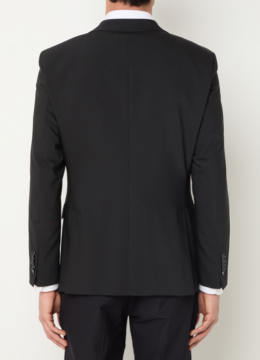 Strellson Aidan regular fit colbert in wolblend - achterkant 5 zwart