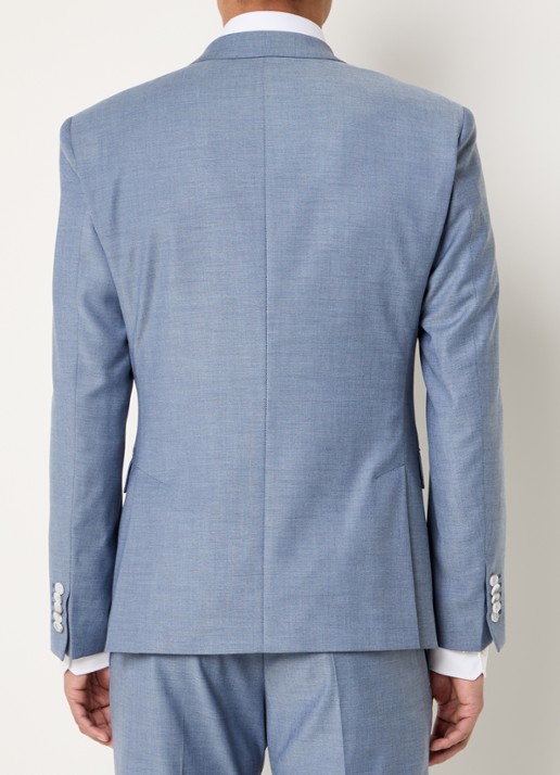 Strellson Aidan slim fit colbert met klepzakken - achterkant 7 turquoise