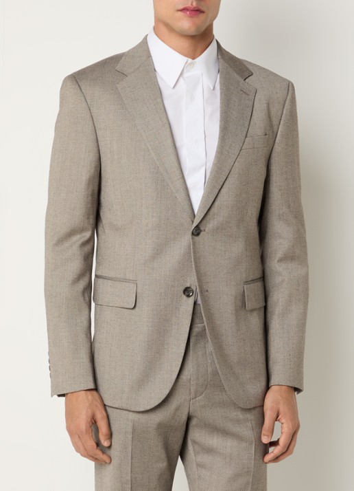 Strellson Aiden regular fit colbert in wolblend met klepzakken