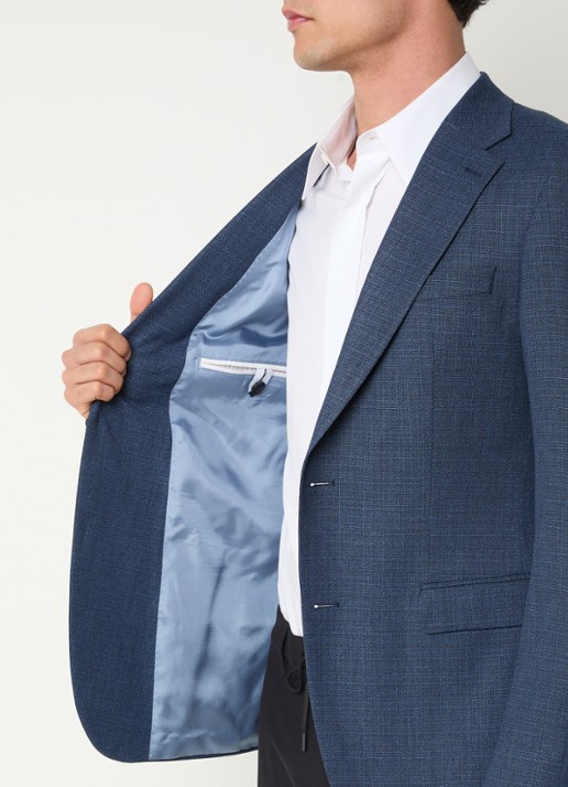 Strellson Alzer regular fit colbert met borst- en klepzakken - detail 5 donkerblauw