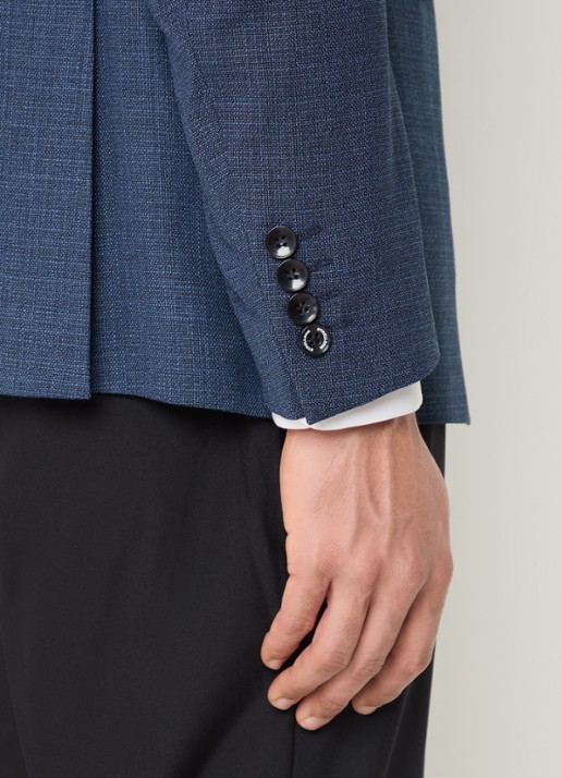 Strellson Alzer regular fit colbert met borst- en klepzakken - detail 6 donkerblauw