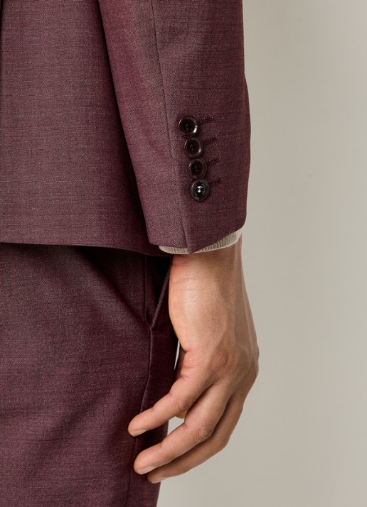Strellson Alzer regular fit colbert met klepzakken - detail 6 bordeauxrood