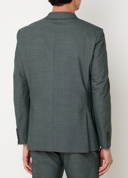 Strellson Alzer regular fit colbert met klepzakken - achterkant 7 olijfgroen