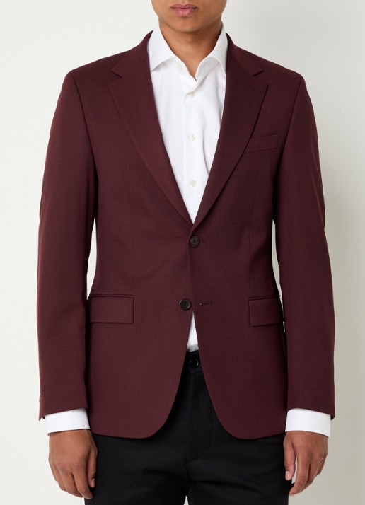 Strellson Alzer slim fit colbert in wolblend met klepzakken
