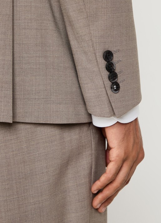 Strellson Alzer4 regular fit colbert in wolblend - detail 4 beige