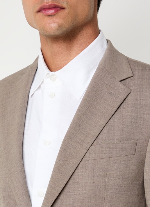 Strellson Alzer4 regular fit colbert in wolblend - detail 5 beige