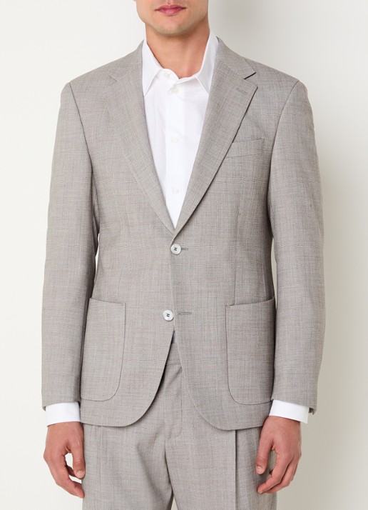 Strellson Arndt slim fit colbert in wolblend met opgestikte zakken