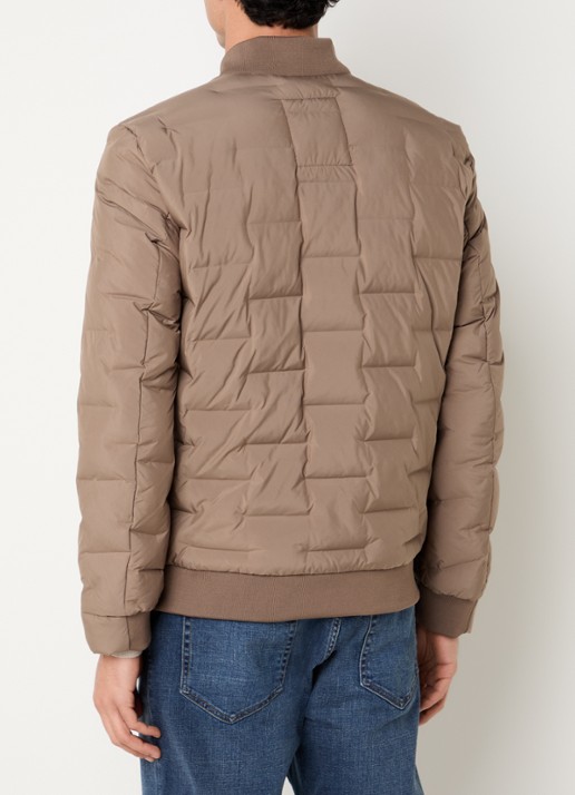 Strellson Clearwater Fused gewatteerd jack met steekzakken - achterkant 2 donkerbeige