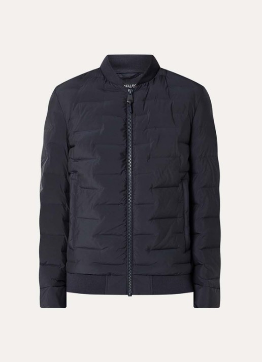 Strellson Clearwater Fused gewatteerd jack met steekzakken - voorkant 2 donkerblauw