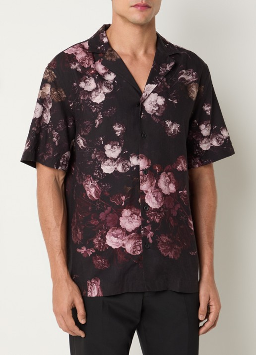 Strellson Clint regular fit overhemd met bloemenprint