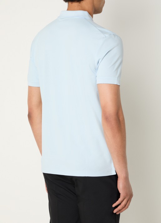 Strellson Edgar regular fit polo met stretch - achterkant 4 lichtblauw