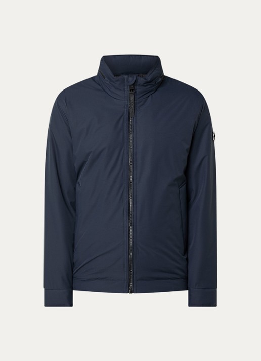 Strellson Gewatteerd jack met opstaande kraag - voorkant donkerblauw