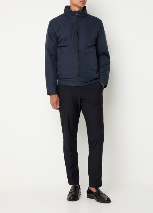 Strellson Gewatteerd jack met opstaande kraag - voorkant 2 donkerblauw