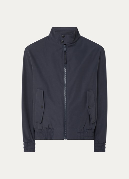 Strellson Jack met opstaande kraag en steekzakken - voorkant donkerblauw