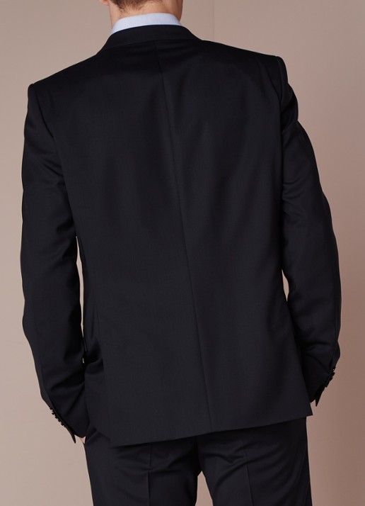 Strellson L-Allen slim fit colbert - achterkant donkerblauw