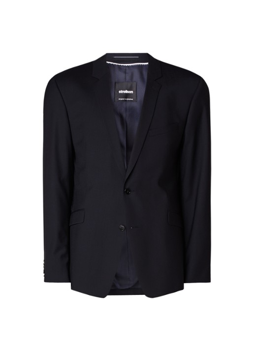 Strellson L-Allen slim fit colbert - voorkant 2 donkerblauw
