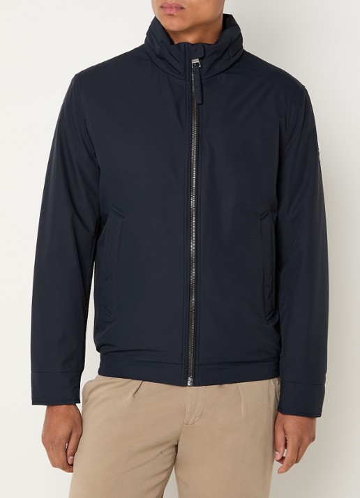 Strellson Light Gewatteerd jack met opbergbare capuchon - detail donkerblauw