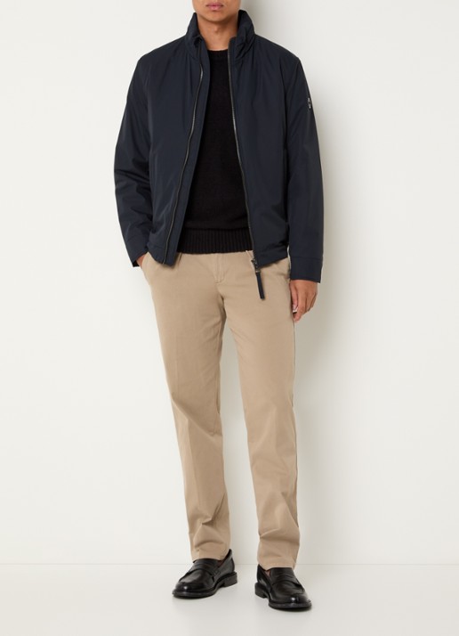Strellson Light Gewatteerd jack met opbergbare capuchon - voorkant 4 donkerblauw