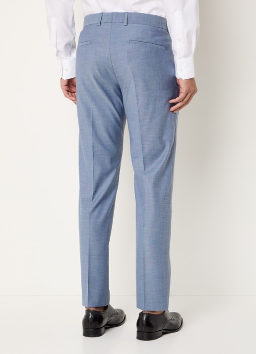 Strellson Melvin slim fit pantalon met steekzakken - achterkant royalblauw