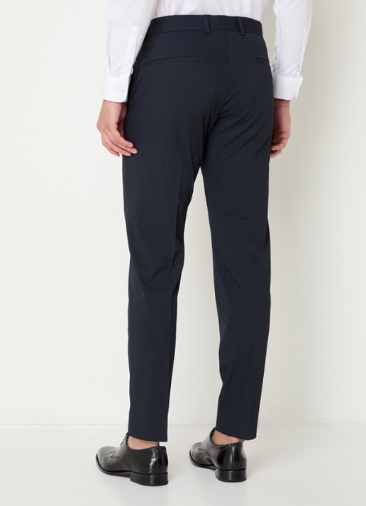 Strellson Melwin slim fit pantalon met steekzakken - achterkant 5 donkerblauw