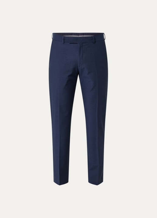 Strellson Melwin slim fit pantalon met steekzakken - voorkant 4 donkerblauw