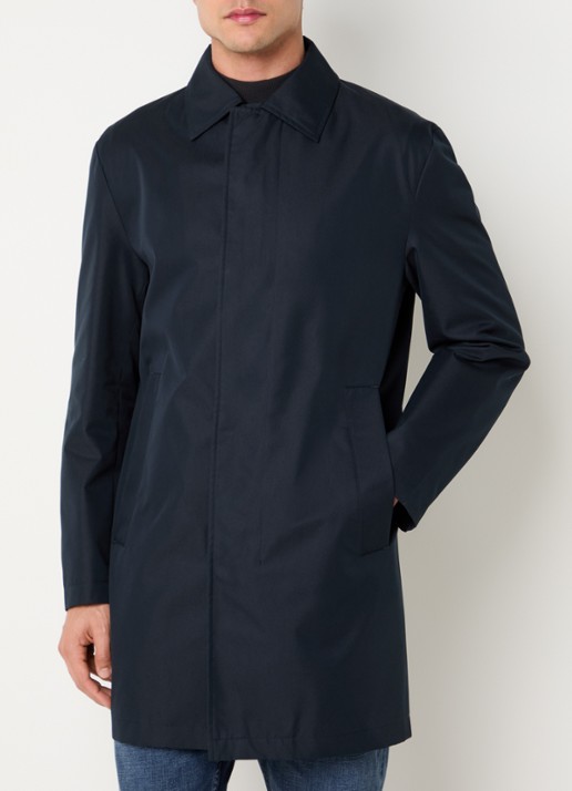 Strellson Naro trenchcoat met steekzakken en kraag