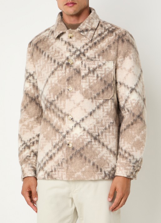 Strellson Noris-J regular fit overshirt in scheerwolblend